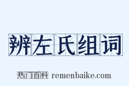 辨左氏组词是什么意思的图片